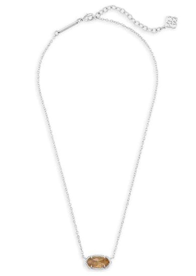 Kendra Scott Elisa Pendant Necklace for Women, Fashion Jewelry, Rhodium-Plated, Orange Citrine - Image 2
